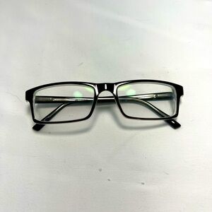 Classic Black Rectangular Glasses - Frames only
